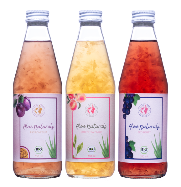 Aloe Naturals Passionfruit - 330 ml - Bio Aloe Drink 12er oder 36er Karton