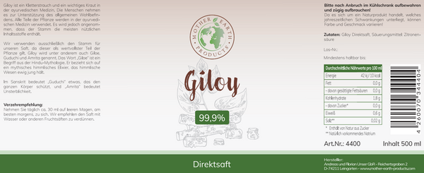 Giloy Direktsaft 99,9% 500 ml