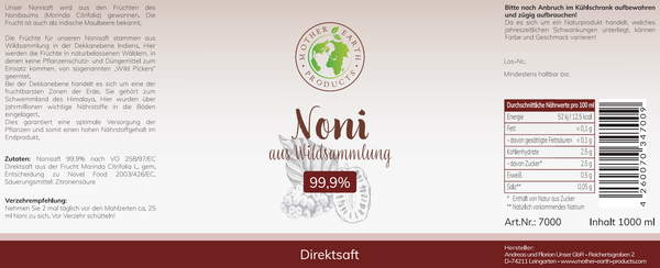 Noni Direktsaft 99,9% - 500 ml